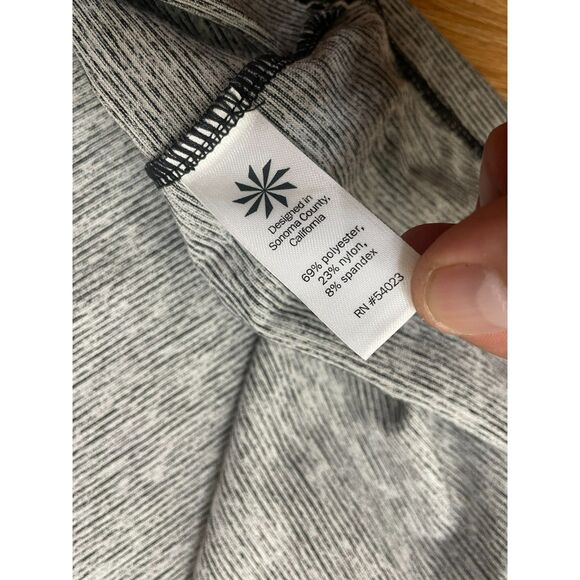 Athleta Women's Dress Long Maxi Side Ruched Side Slit Henley Neck Stretch S Gray - Picture 3 of 10